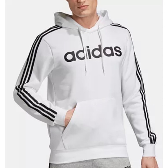 white adidas hoodie men